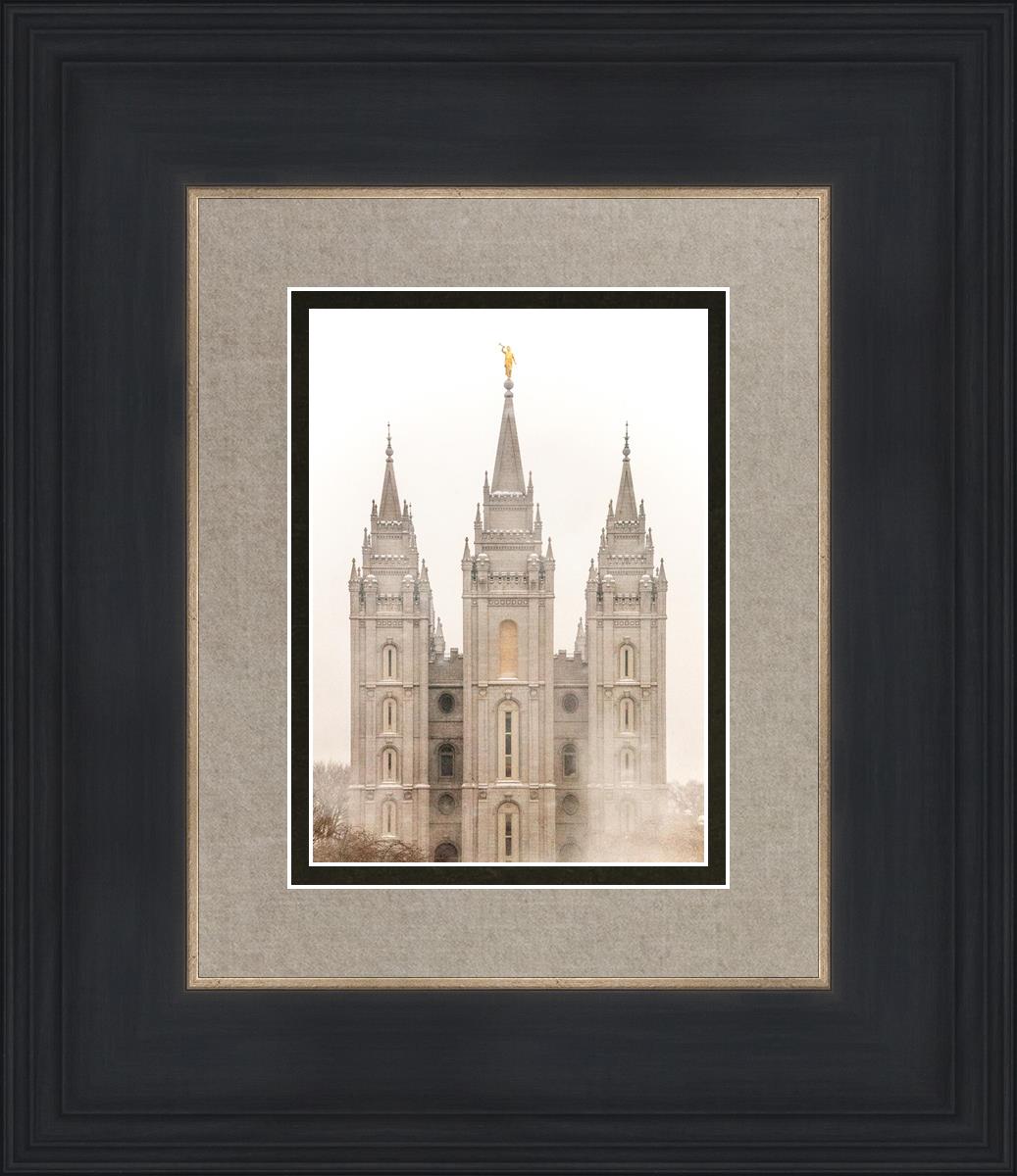 Salt Lake City Temple Quiet Misty Morning