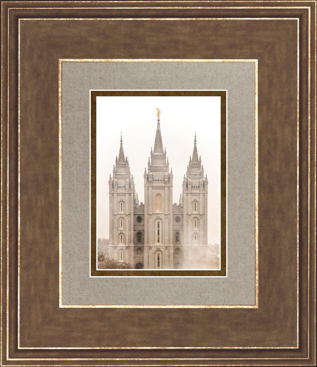 Salt Lake City Temple Quiet Misty Morning