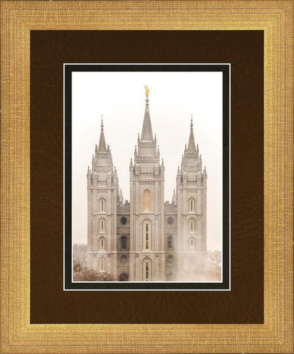 Salt Lake City Temple Quiet Misty Morning