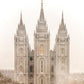 Salt Lake City Temple Quiet Misty Morning