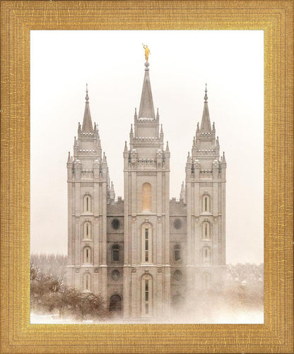 Salt Lake City Temple Quiet Misty Morning