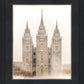 Salt Lake City Temple Quiet Misty Morning