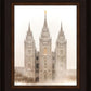 Salt Lake City Temple Quiet Misty Morning