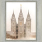 Salt Lake City Temple Quiet Misty Morning