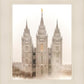 Salt Lake City Temple Quiet Misty Morning