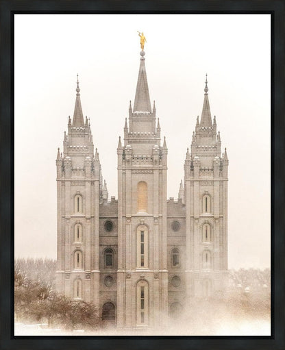Salt Lake City Temple Quiet Misty Morning Gallery Wrap