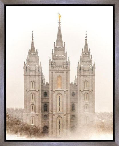 Salt Lake City Temple Quiet Misty Morning Gallery Wrap
