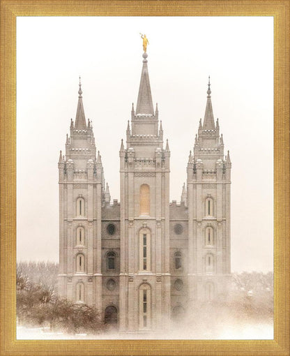 Salt Lake City Temple Quiet Misty Morning