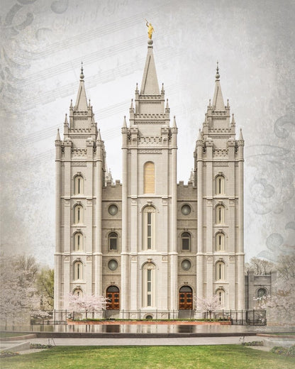 Salt Lake City Temple The Spirit Of God Gallery Wrap