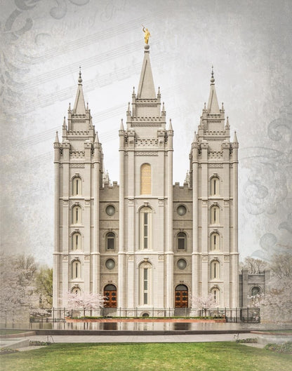 Salt Lake City Temple The Spirit Of God Gallery Wrap