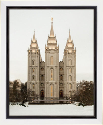 Salt Lake City Temple Warming Reflection Gallery Wrap