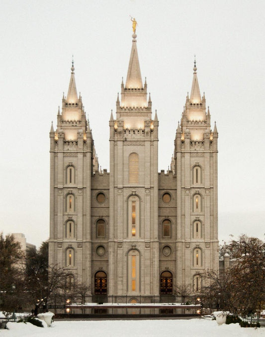 Salt Lake City Temple Warming Reflection