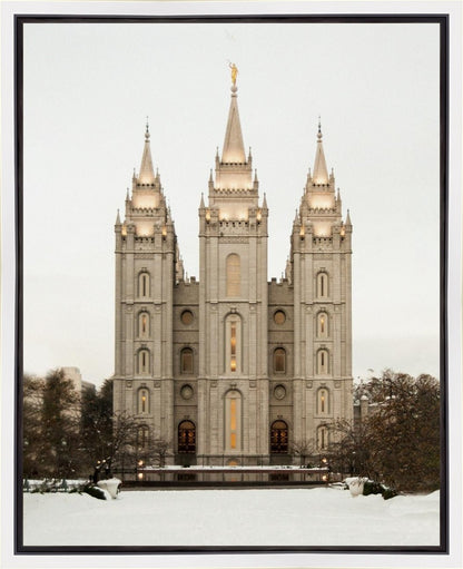 Salt Lake City Temple Warming Reflection Gallery Wrap