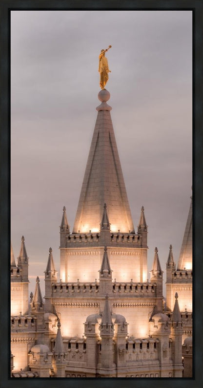 Salt Lake City Temple Rising Ramparts Vertical Gallery Wrap