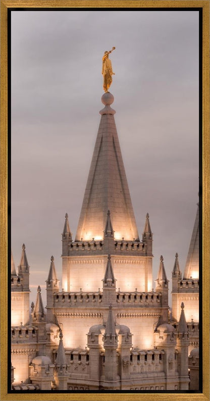 Salt Lake City Temple Rising Ramparts Vertical Gallery Wrap