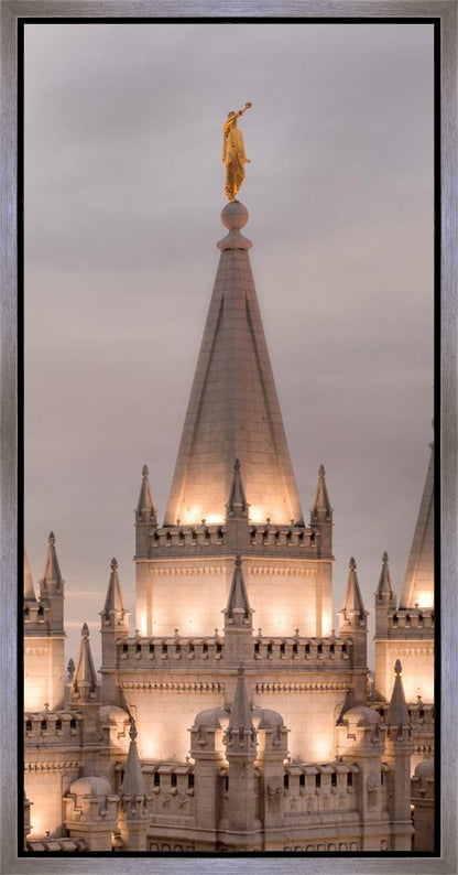 Salt Lake City Temple Rising Ramparts Vertical Gallery Wrap