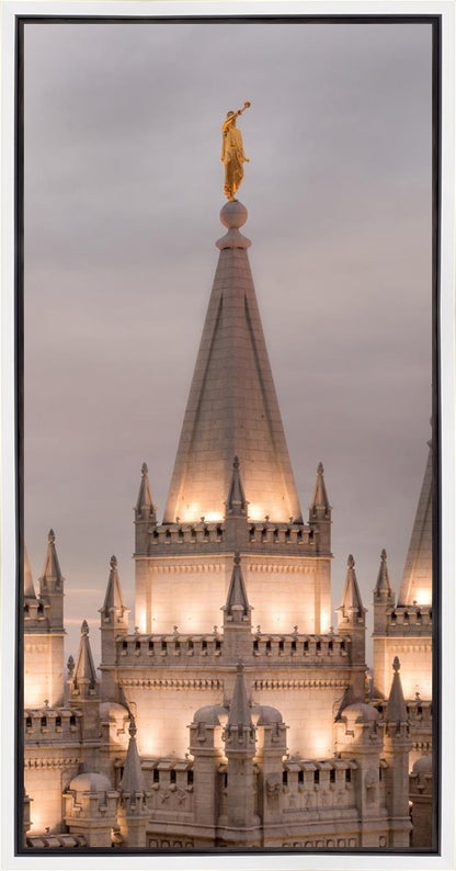 Salt Lake City Temple Rising Ramparts Vertical Gallery Wrap