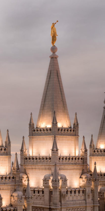 Salt Lake City Temple Rising Ramparts Vertical
