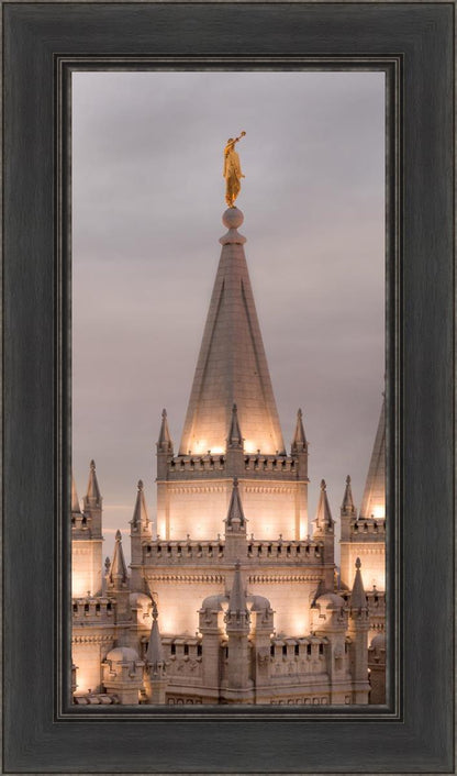 Salt Lake City Temple Rising Ramparts Vertical