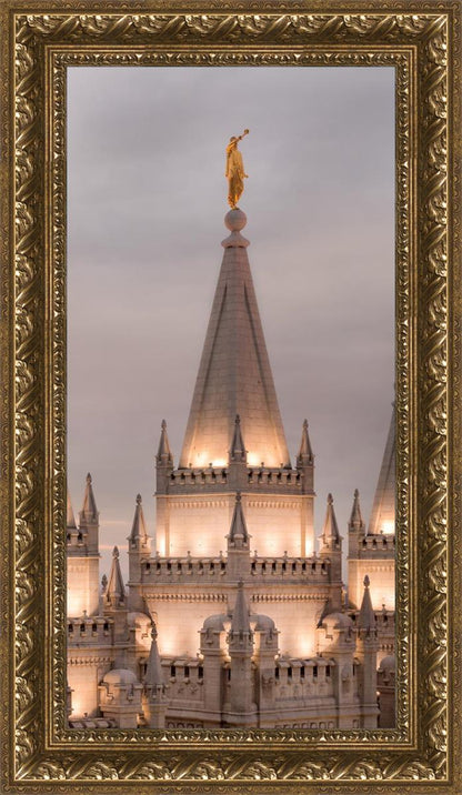 Salt Lake City Temple Rising Ramparts Vertical
