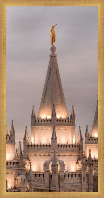 Salt Lake City Temple Rising Ramparts Vertical