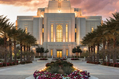 Gilbert Temple Glorified In Light Gallery Wrap