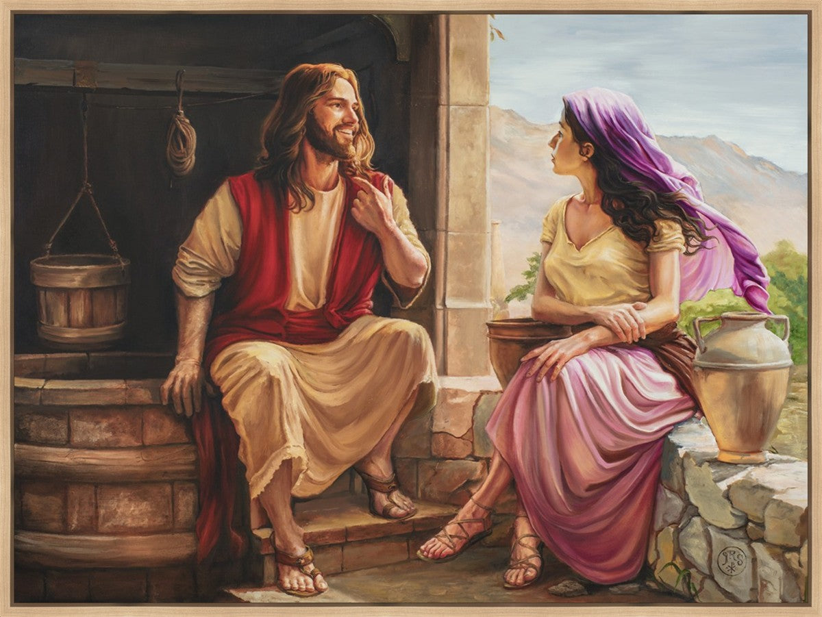 Unexpected Grace: Revelation at Jacob's Well Large Wall Art Gallery Wrap
