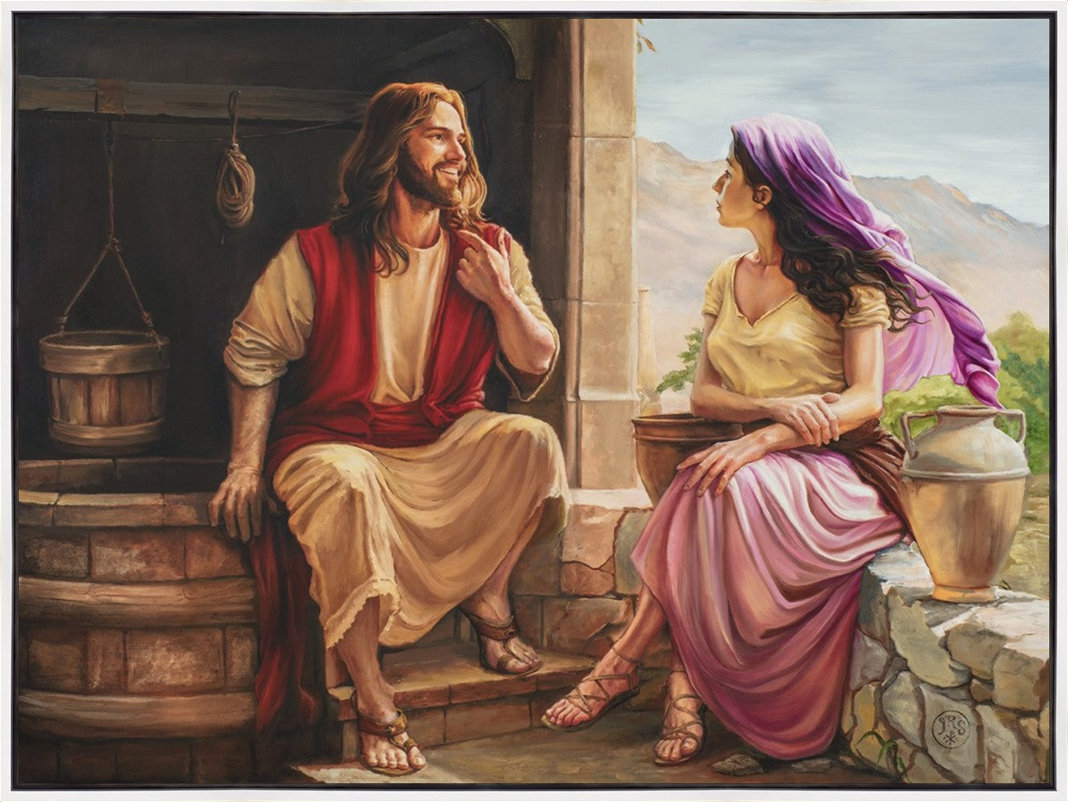 Unexpected Grace: Revelation at Jacob's Well Large Wall Art Gallery Wrap