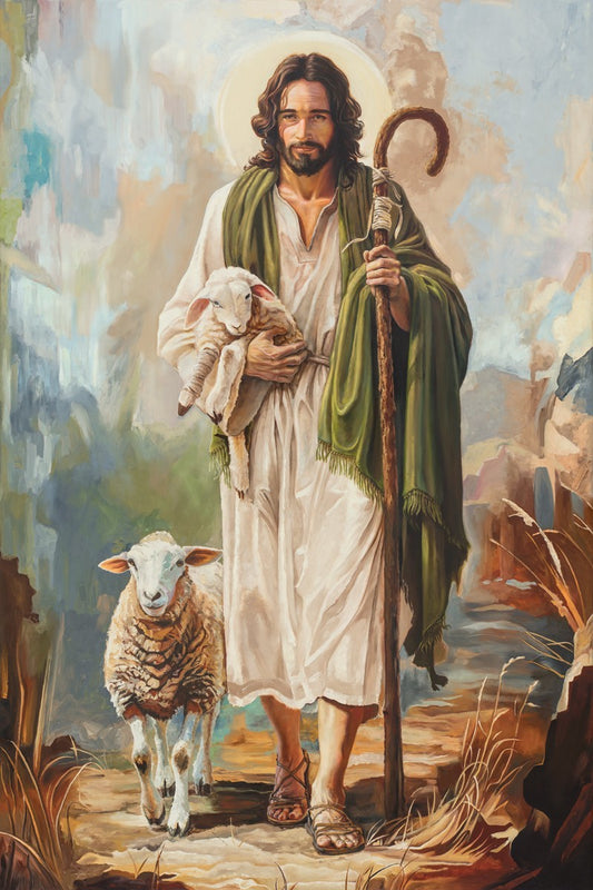Safe in The Shepherd's Arms Large Wall Art Gallery Wrap