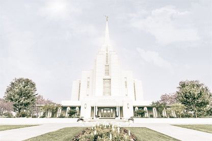 Sweet is The Work Rexburg Idaho Temple Large Wall Art