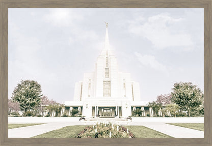 Sweet is The Work Rexburg Idaho Temple Large Wall Art