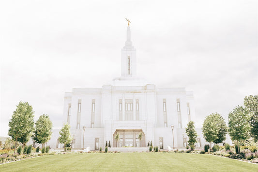 Sweet is The Work Pocatello Idaho Temple Large Wall Art