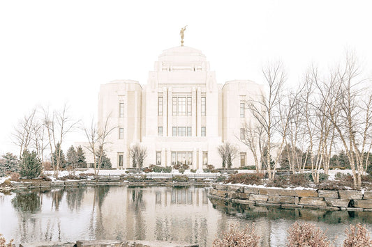 Sweet is The Work Meridian Idaho Temple Large Wall Art