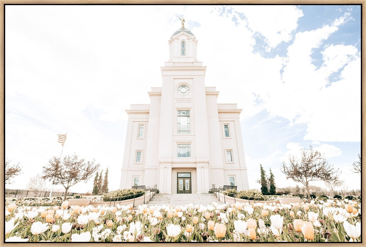 Sweet is The Work Cedar City Utah Temple Large Wall Art Gallery Wrap