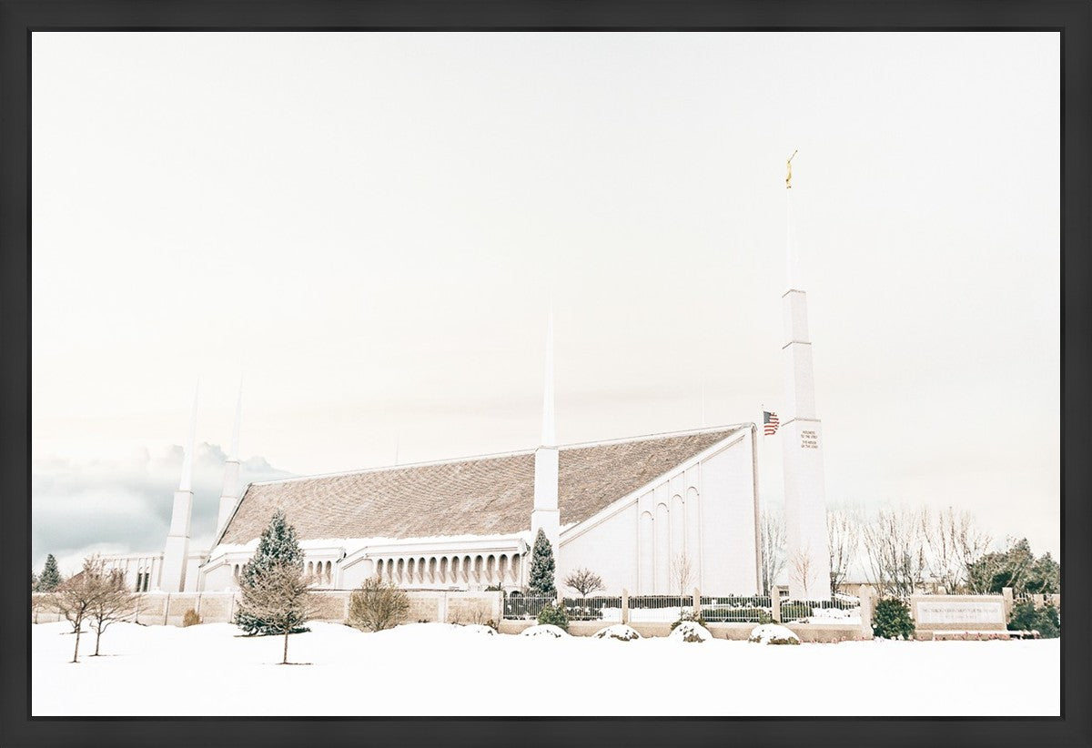 Sweet is The Work Boise Idaho Temple Large Wall Art