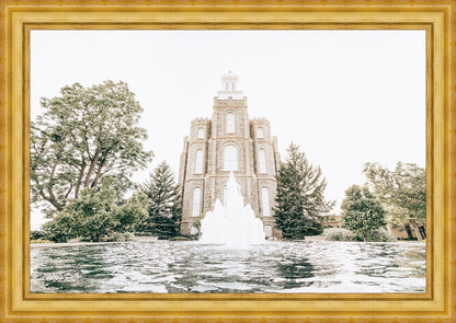Sweet is The Work Logan Utah Temple Large Wall Art