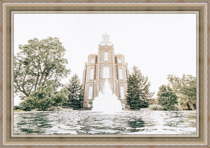 Sweet is The Work Logan Utah Temple Large Wall Art