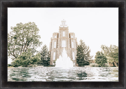 Sweet is The Work Logan Utah Temple Large Wall Art