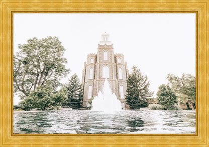 Sweet is The Work Logan Utah Temple Large Wall Art