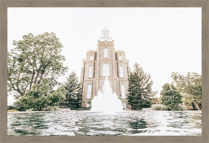 Sweet is The Work Logan Utah Temple Large Wall Art