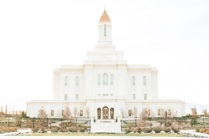 Sweet is The Work Deseret Peak Utah Temple Large Wall Art Gallery Wrap