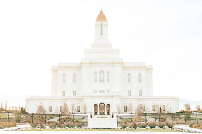 Sweet is The Work Deseret Peak Utah Temple Large Wall Art