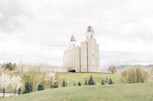 Sweet is The Work Manti Utah Temple Large Wall Art