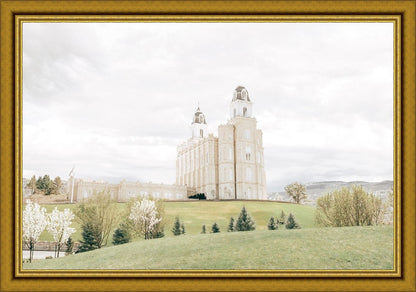Sweet is The Work Manti Utah Temple Large Wall Art