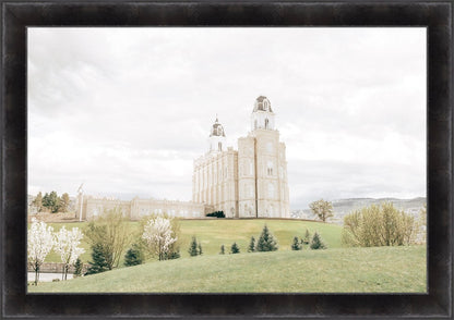 Sweet is The Work Manti Utah Temple Large Wall Art