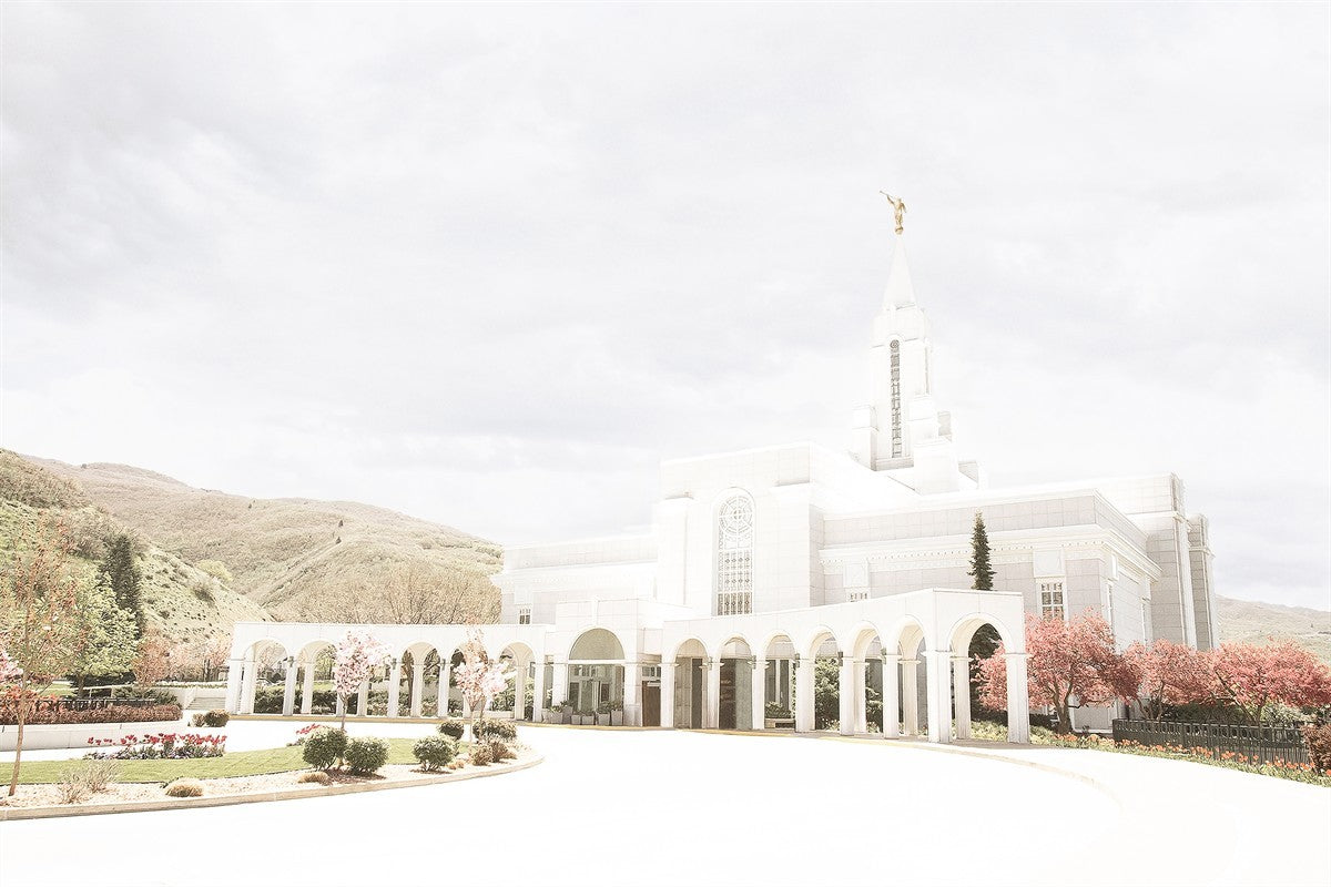 Sweet is The Work Bountiful Utah Temple Large Wall Art Gallery Wrap