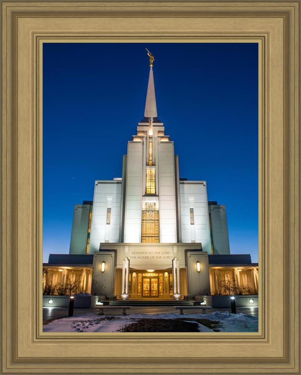 Rexburg Temple at Night