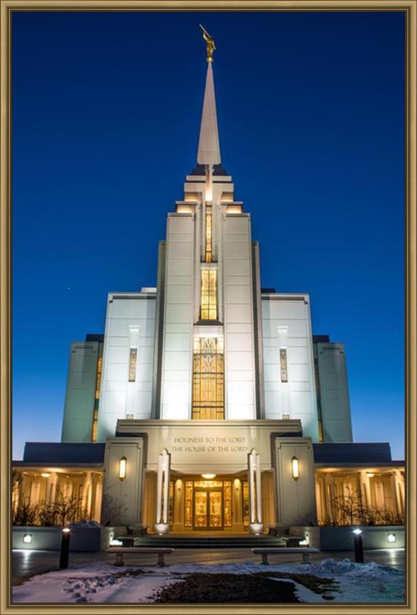 Rexburg Temple at Night