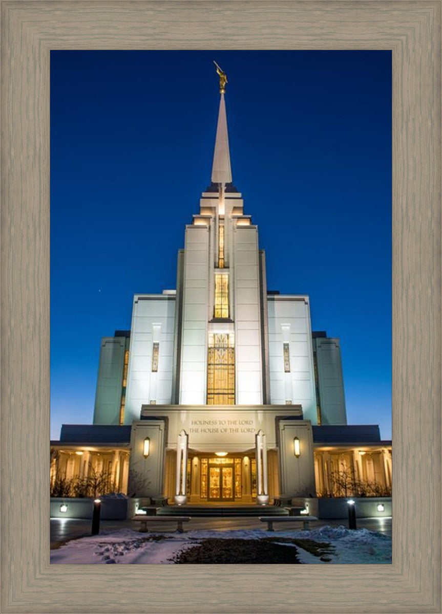 Rexburg Temple at Night