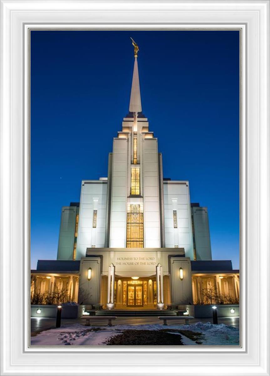 Rexburg Temple at Night